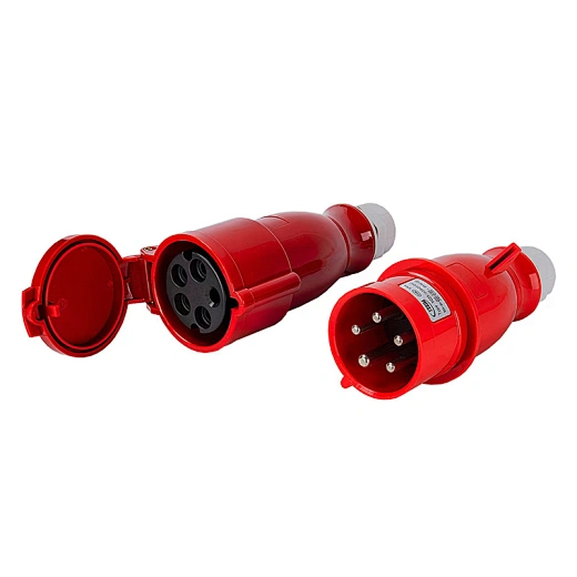 One Pair 63A 5pin Male and Female Waterproof Plug